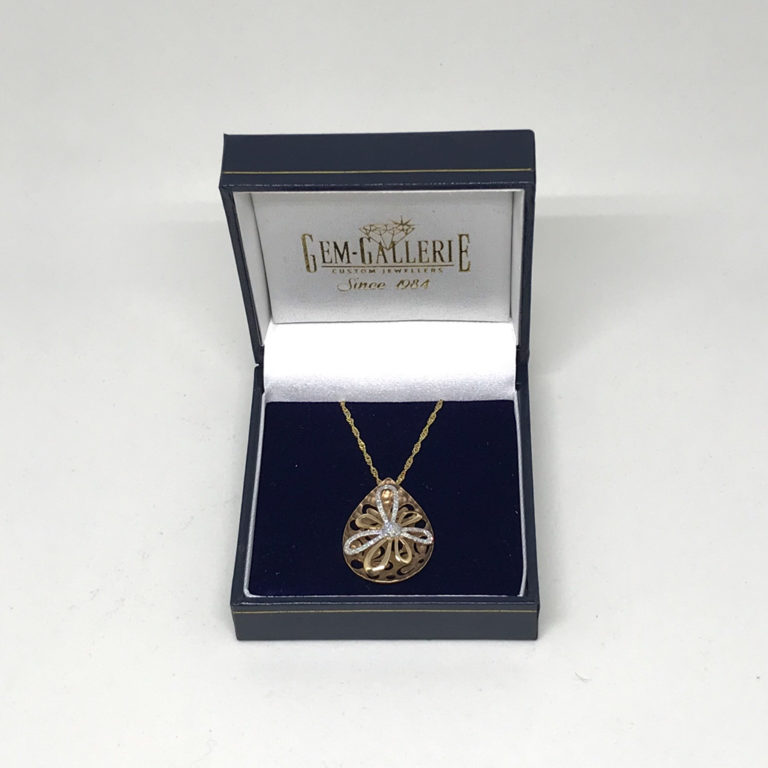 Gold drop pendant