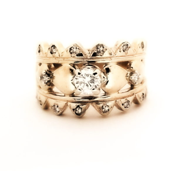 10kt Gold Custom Crown ring