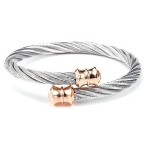 Steel & Rose Celtic Rigid Twisted Cable Bangle