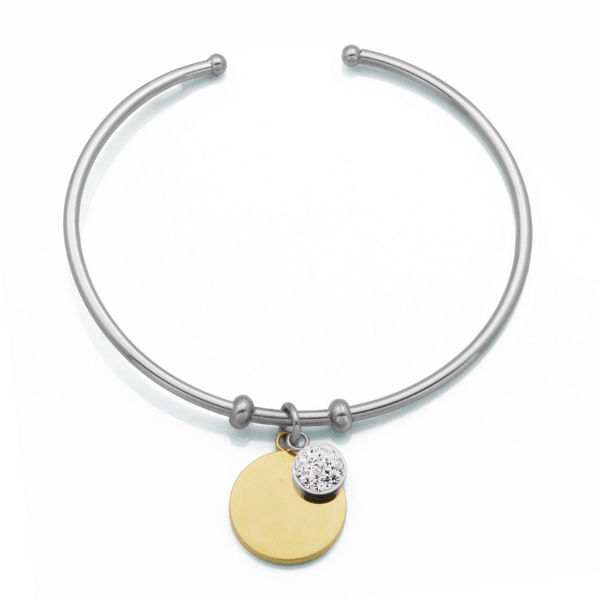 6.75 inch Flexible Bangle with Charms