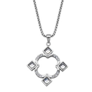 16.5 inchain with Swarovski Crystal Flower Pendant