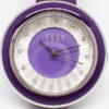 Ladies Elle Time quartz watch with puprle bezel and purple leather strap.